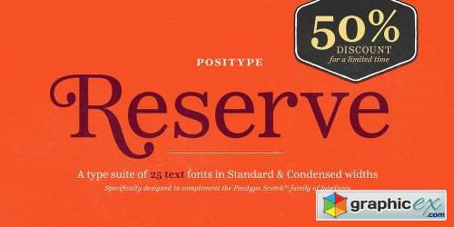 Reserve Font Family - 25 Fonts