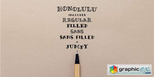 Honolulu Font Family - 8 Fonts
