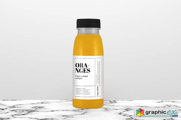 Orange juice - Bottle mockup