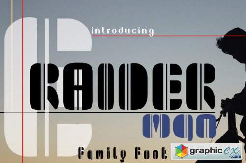 Raiderman Font Family - 4 Fonts