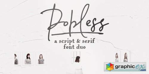 Popless Font Family - 4 Fonts