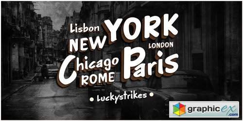 LuckyStrikes Font Family - 2 Fonts