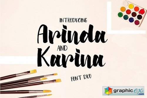 Arinda & Karina Duo Font Family - 2 Fonts