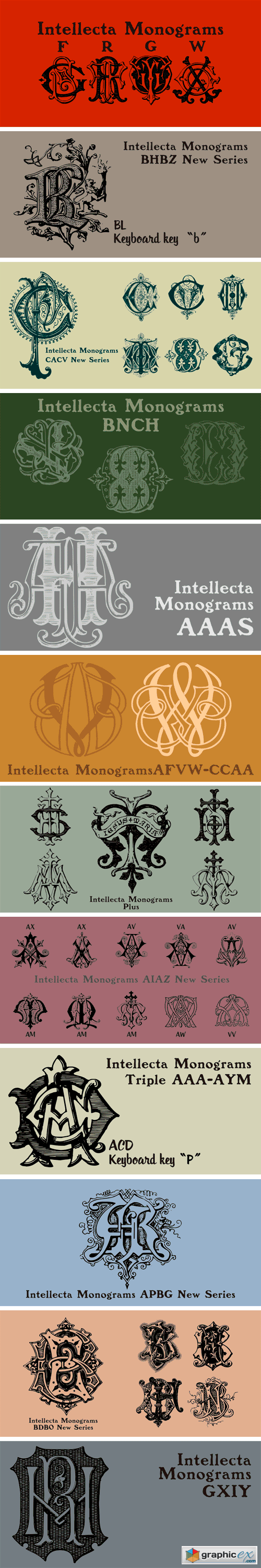 Intellecta Monograms Font Family