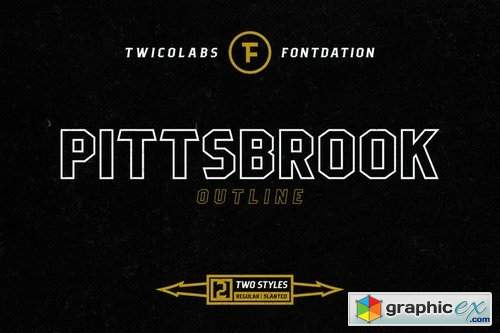 Pittsbrook Outline Font