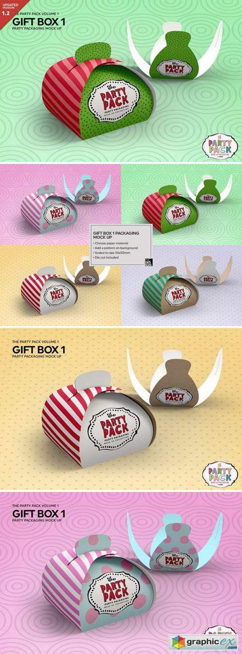 Gift Box 1 Packaging Mockup