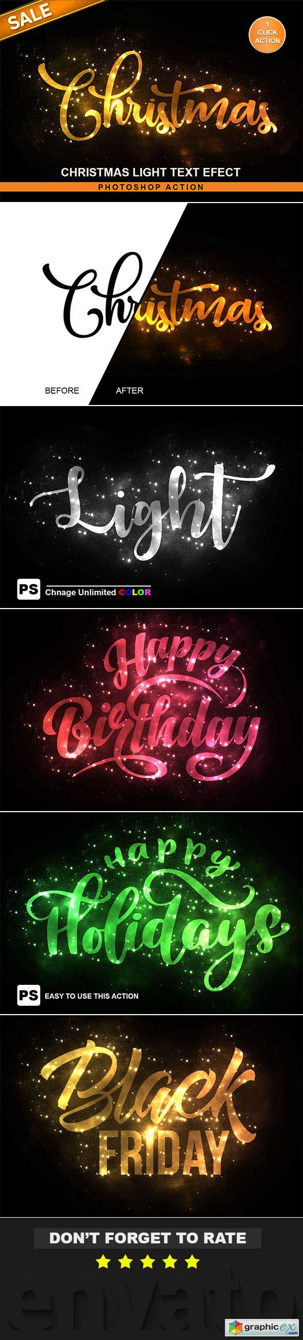 Christmas Text Effect Photoshop Action » Free Download Vector Stock