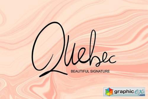 Quebec - Beautiful Signature Font
