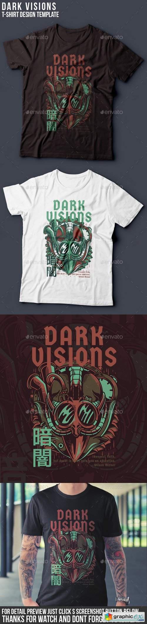 Dark Visions T-Shirt Design