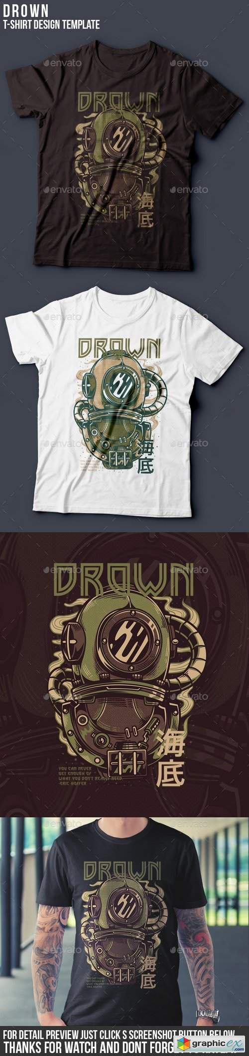 Drown T-Shirt Design