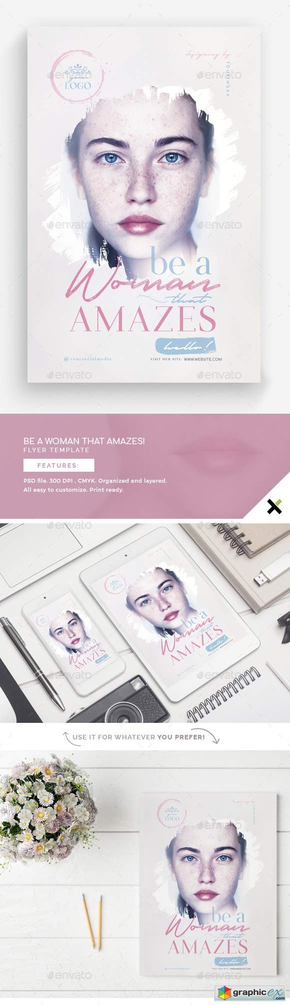 Be A Woman That Amazes Flyer Template
