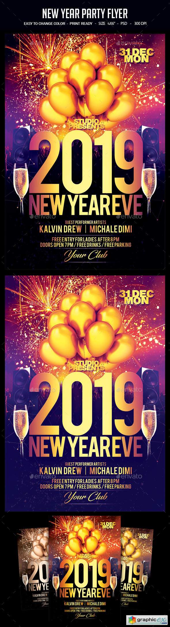 New Year Party Flyer 22757786