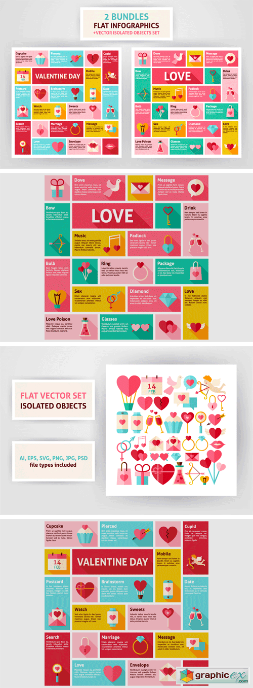 Valentine Day & Love Infographics