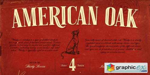 American Oak Font Family - 4 Fonts