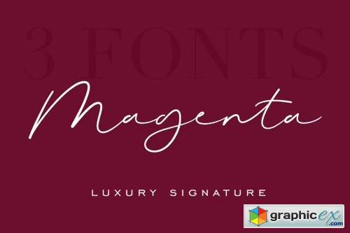 Magenta - 3 Luxury Signature Font 3104959