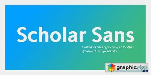 Scholar Sans Font Family - 16 Fonts