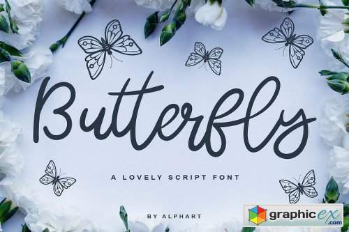 Butterfly A Lovely Script Font