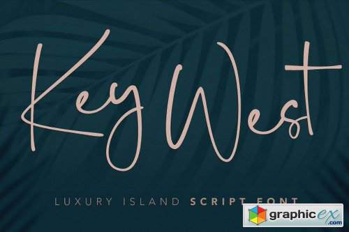 Key West Script Font with Extra Font