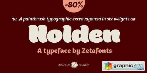 Holden Font Family - 12 Fonts