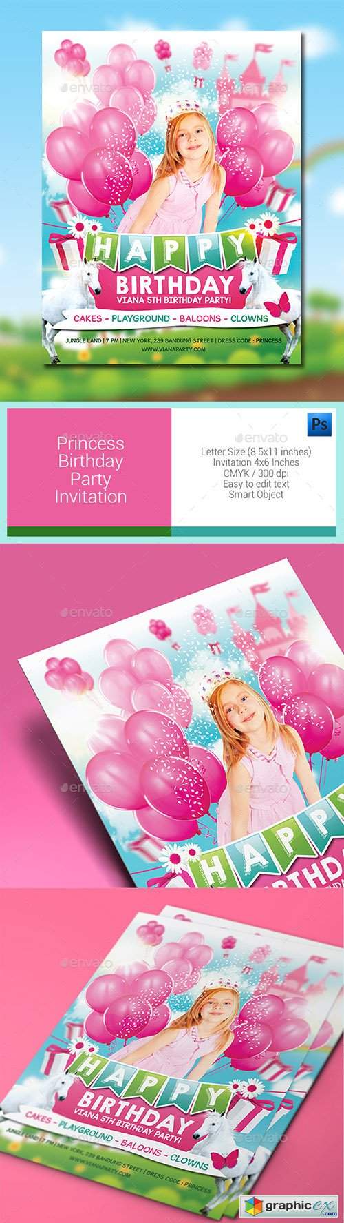 Princess Birthday Party Invitation