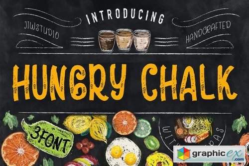 Hungry Chalk Typeface + Extras