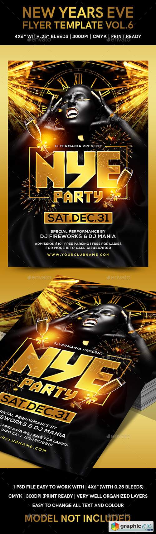 New Years Eve Flyer Template Vol6