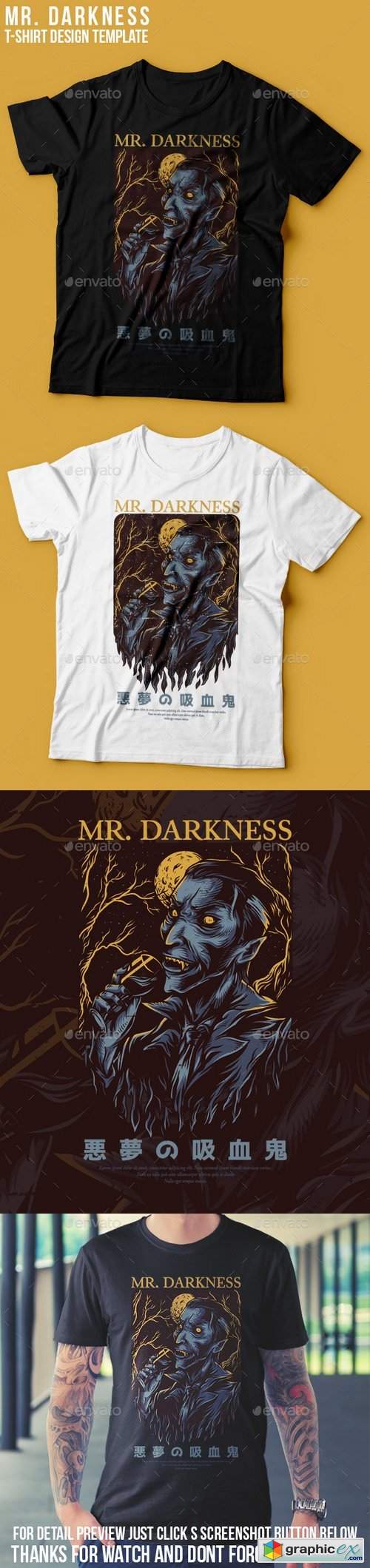 Mr. Darkness T-Shirt Design
