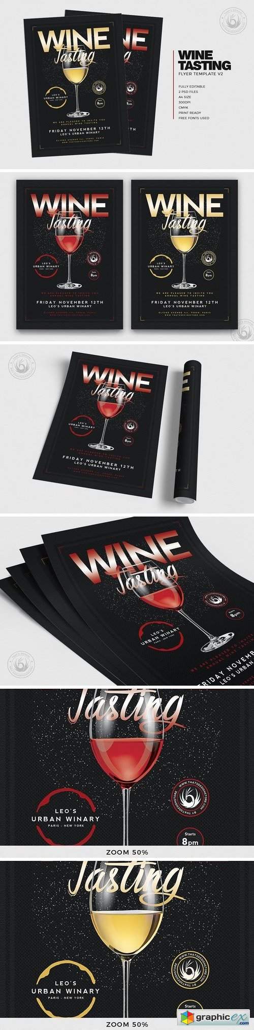 Wine Tasting Flyer Template V2