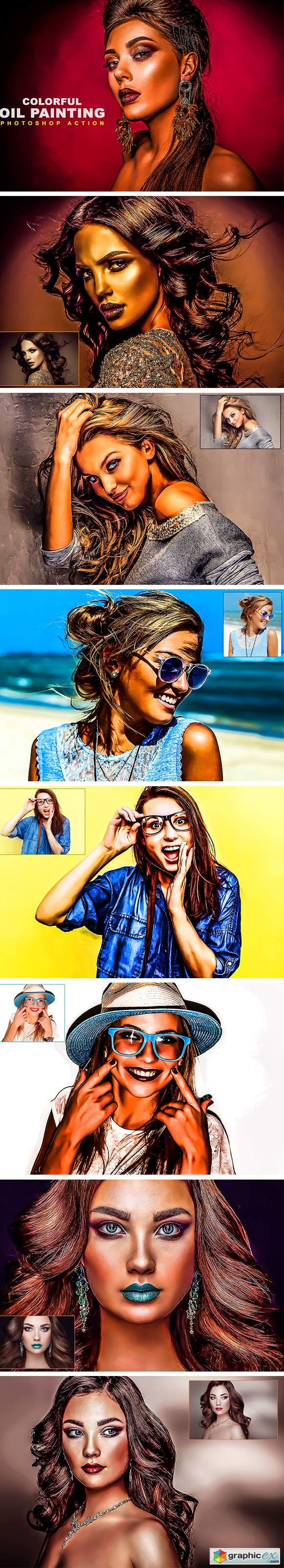 Colorful Oil Painting Photoshop Action » Free Download Vector Stock