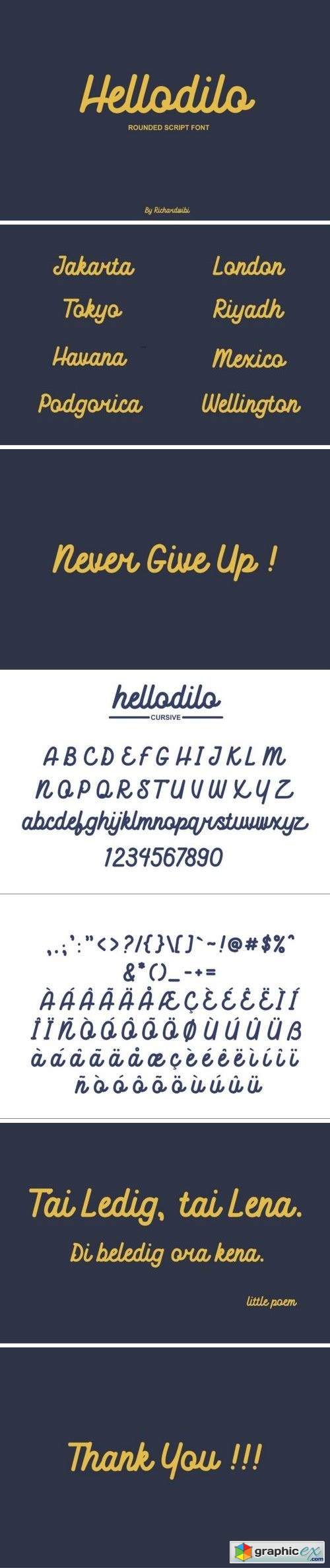 Hellodilo Font