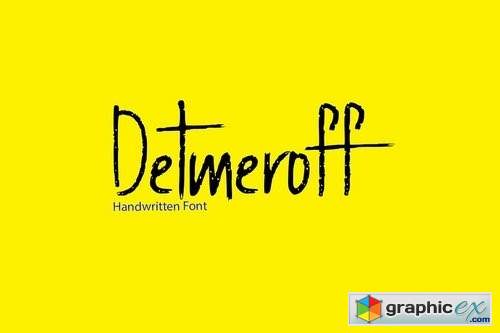 Detmeroff - Handwritten Display Font