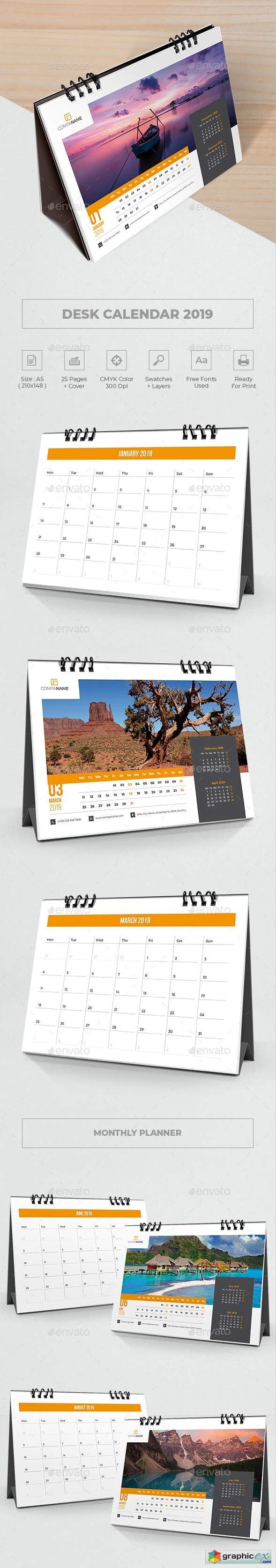 Desk Calendar 2019 Planner