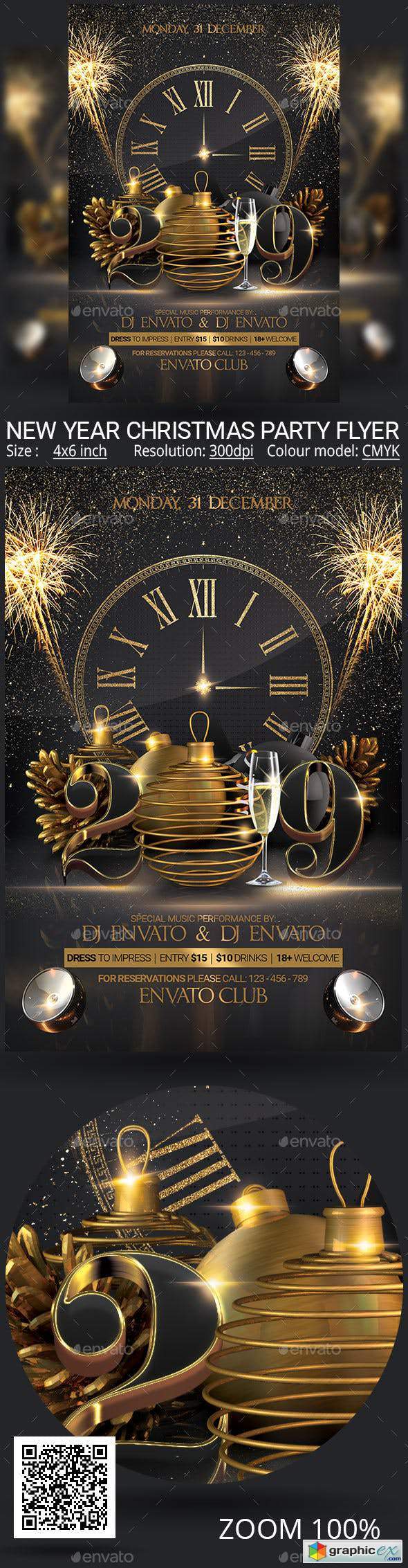 New Year Christmas Party Flyer 22951657