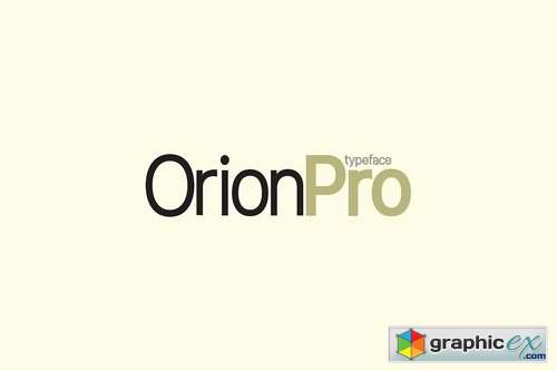 Orion Pro Modern Sans-Serif Typeface