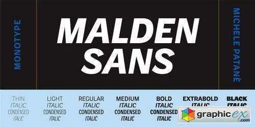 Malden Sans Font Family - 26 Fonts