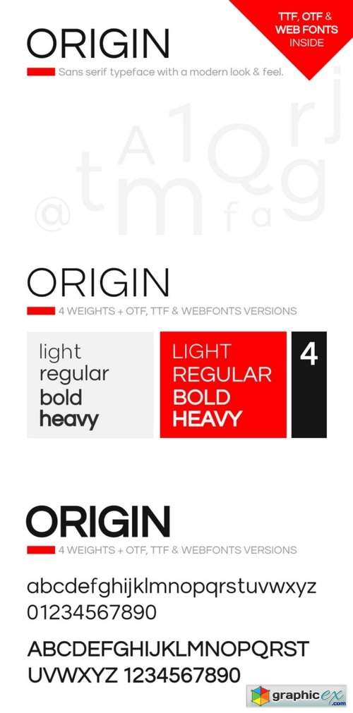 ORIGIN - Modern Typeface + Web Fonts