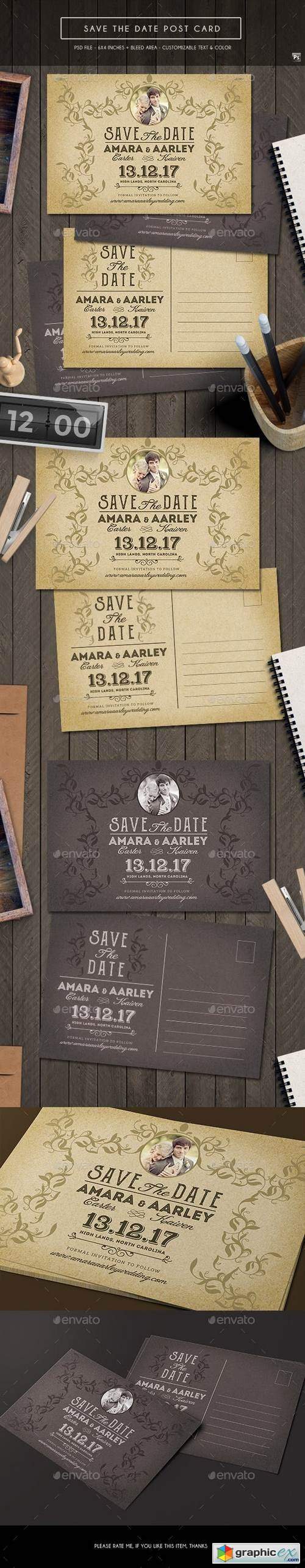 Vintage Save the Date Post Card