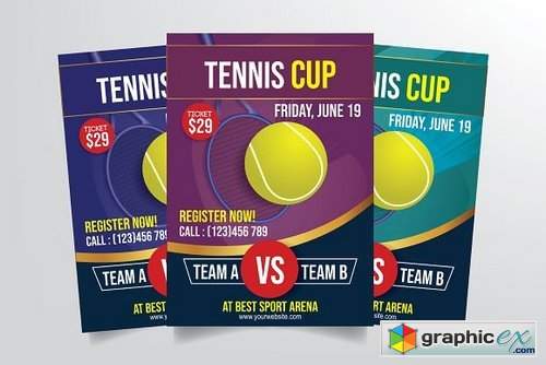 Tennis Cup Flyer Template