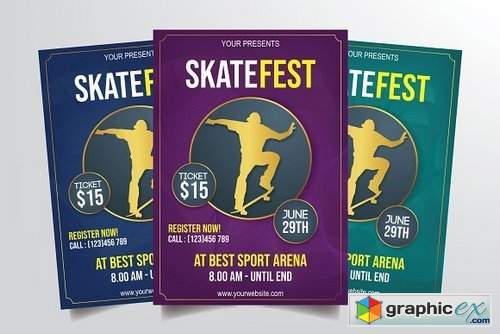Skateboard Festival Flyer Template