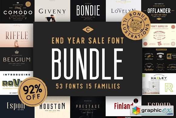 End Year Sale Font Bundle