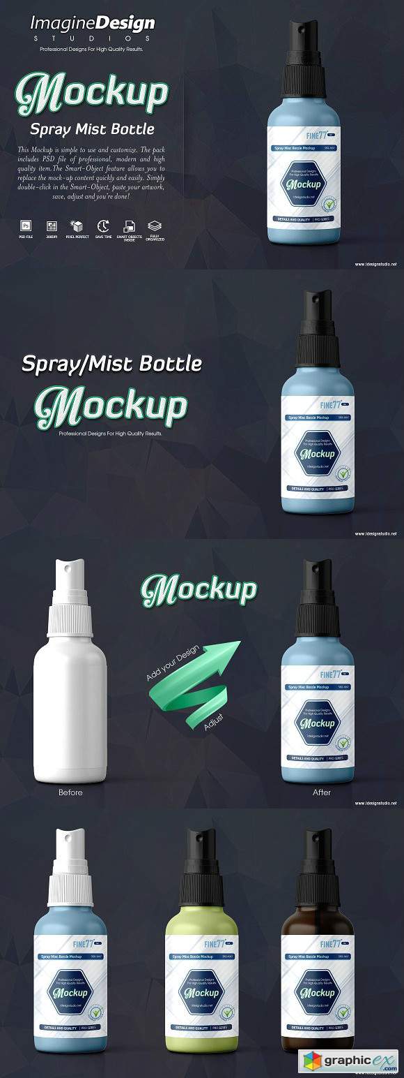 Spray Mist Bottle Mock-up