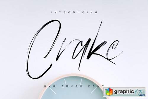 Crake - Brush SVG Font