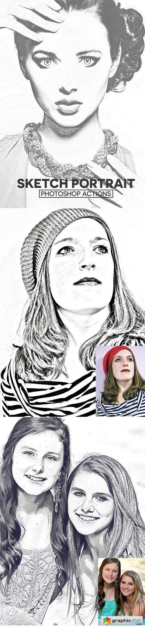 Sketch Portrait Photoshop Actions