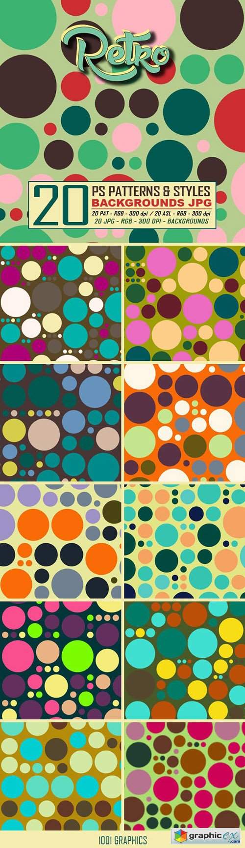 20 Retro Dots Patterns & Styles