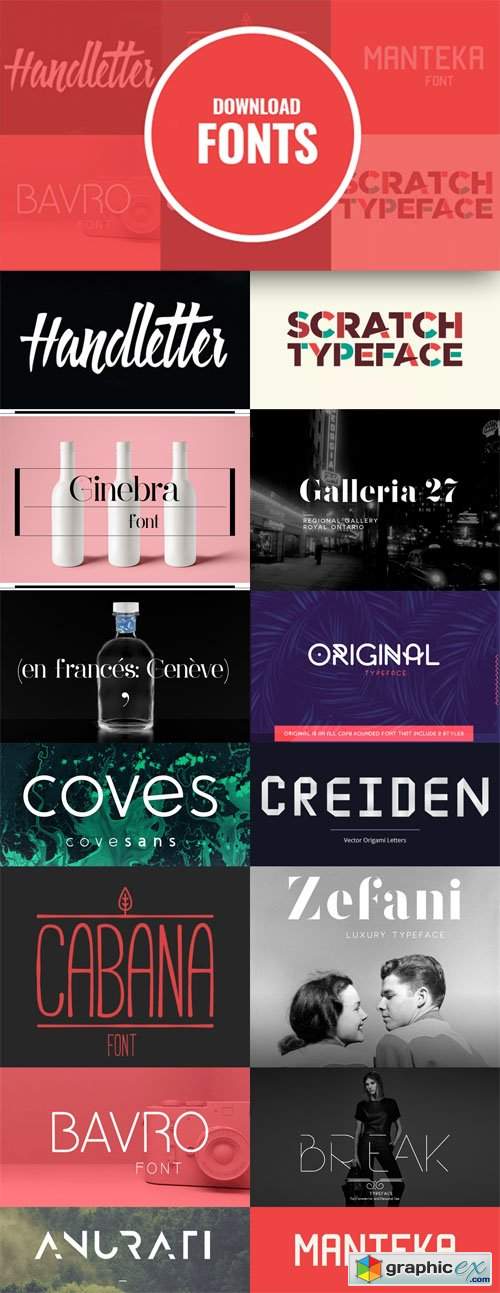 12 Unique Fonts Collection