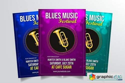 Blues Music Festival Flyer Vol. 2