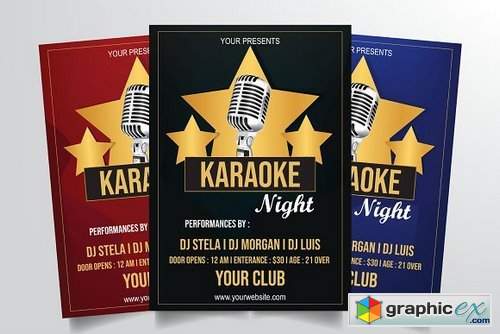 Karaoke Night Flyer Template Vol. 1