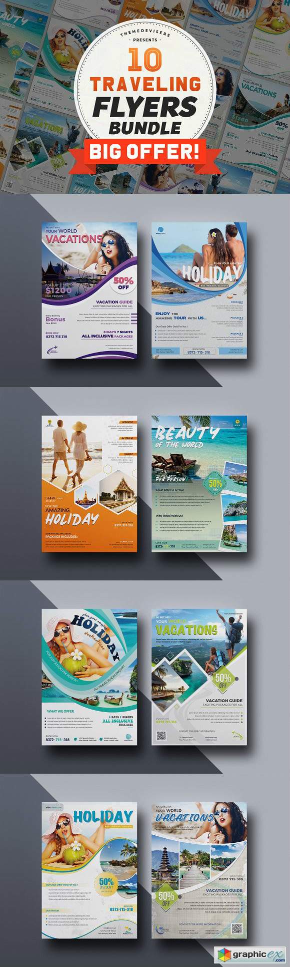 Travel & Tour Agency Flyer Bundle