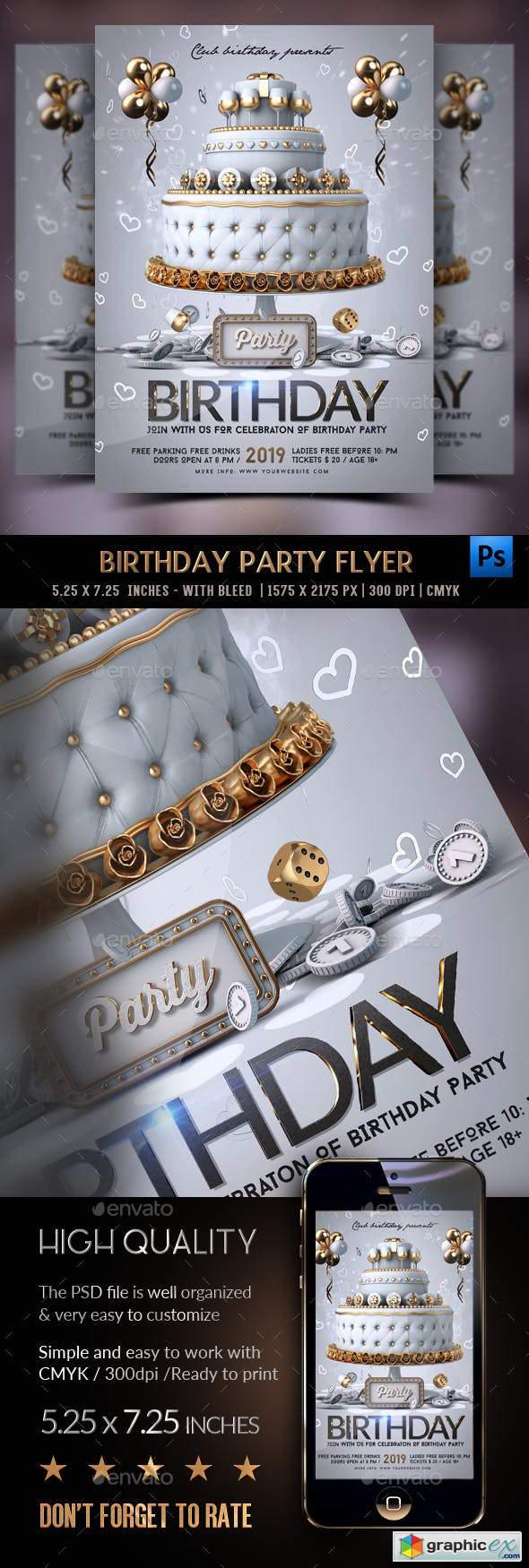 Birthday Party Flyer 23074146