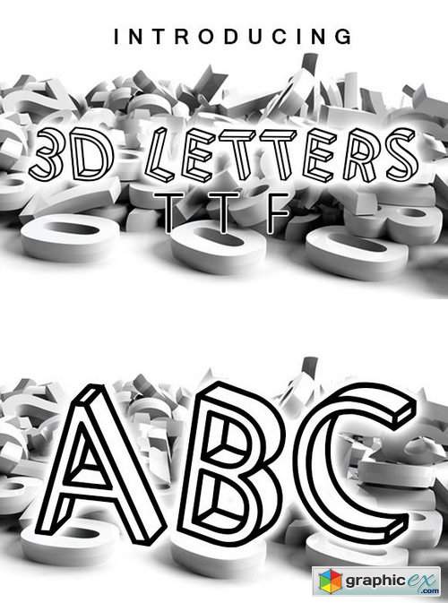 3D Letters Font